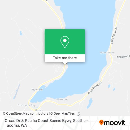 Orcas Dr & Pacific Coast Scenic Bywy map