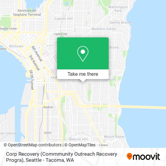 Corp Recovery (Commmunity Outreach Recovery Progra) map