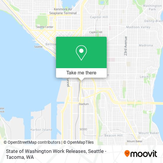 Mapa de State of Washington Work Releases