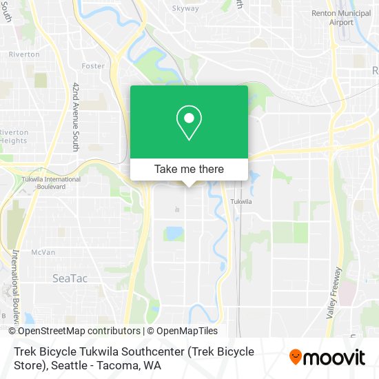 Trek Bicycle Tukwila Southcenter (Trek Bicycle Store) map
