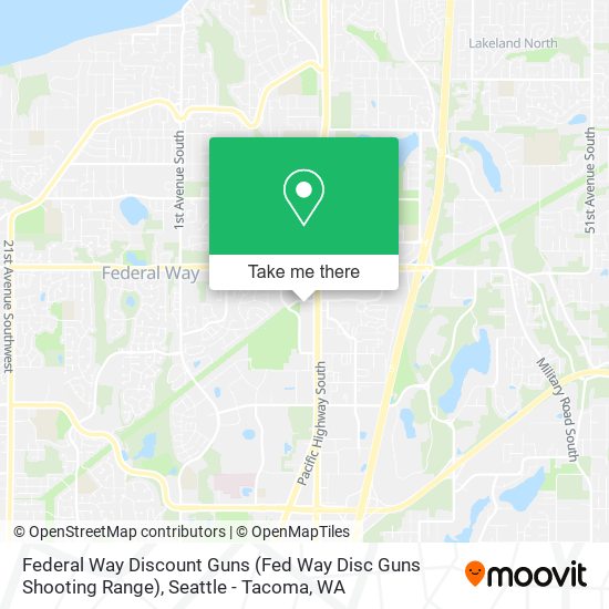 Mapa de Federal Way Discount Guns (Fed Way Disc Guns Shooting Range)