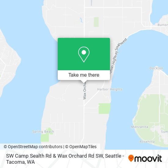 SW Camp Sealth Rd & Wax Orchard Rd SW map