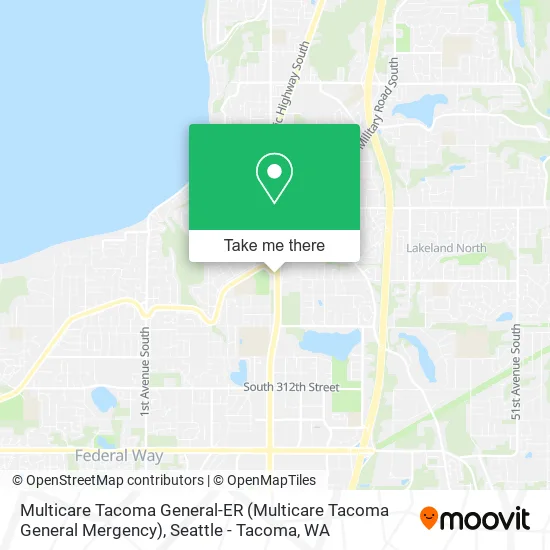 Multicare Tacoma General-ER map