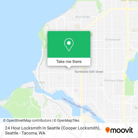 24 Hour Locksmith In Seattle (Cooper Locksmith) map