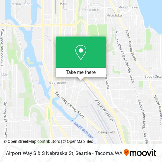 Airport Way S & S Nebraska St map