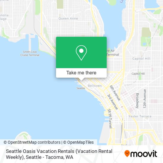 Mapa de Seattle Oasis Vacation Rentals (Vacation Rental Weekly)