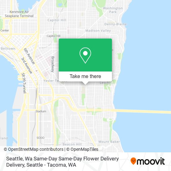 Mapa de Seattle, Wa Same-Day Same-Day Flower Delivery Delivery