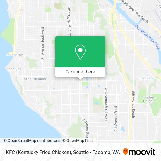 KFC (Kentucky Fried Chicken) map