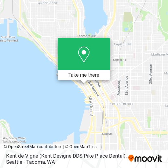 Mapa de Kent de Vigne (Kent Devigne DDS Pike Place Dental)