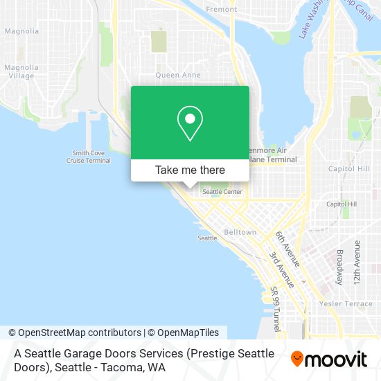 Mapa de A Seattle Garage Doors Services (Prestige Seattle Doors)