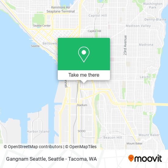 Mapa de Gangnam Seattle