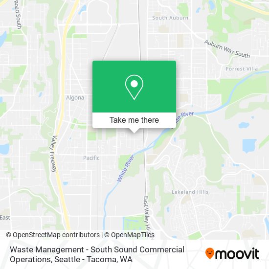 Mapa de Waste Management - South Sound Commercial Operations