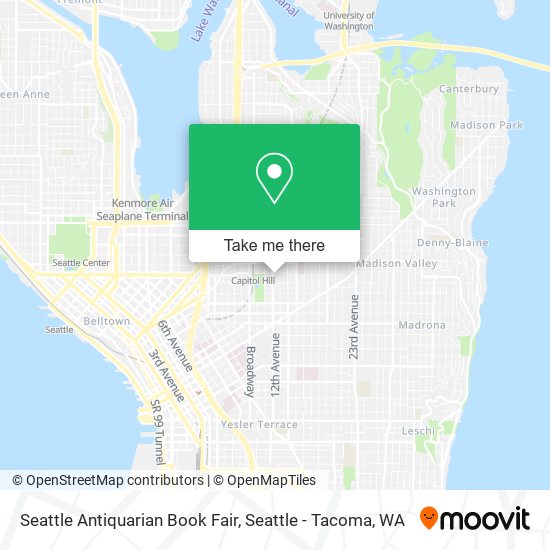 Mapa de Seattle Antiquarian Book Fair