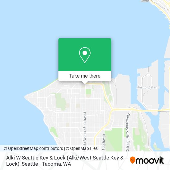 Mapa de Alki W Seattle Key & Lock