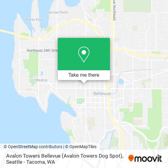 Mapa de Avalon Towers Bellevue (Avalon Towers Dog Spot)