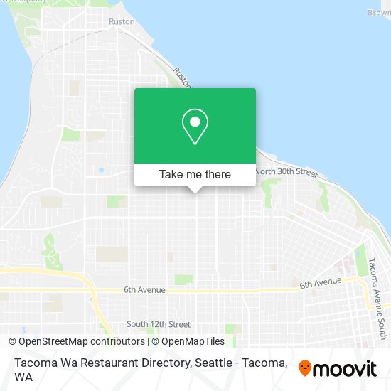 Mapa de Tacoma Wa Restaurant Directory