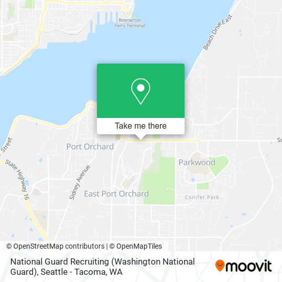 Mapa de National Guard Recruiting (Washington National Guard)