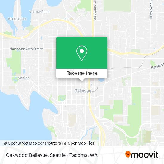 Oakwood Bellevue map