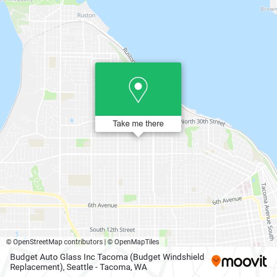 Mapa de Budget Auto Glass Inc Tacoma (Budget Windshield Replacement)