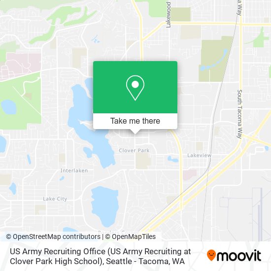 US Army Recruiting Office (US Army Recruiting at Clover Park High School) map