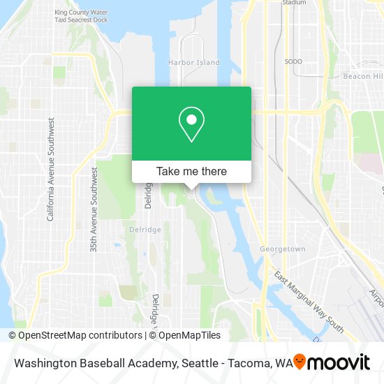 Washington Baseball Academy map