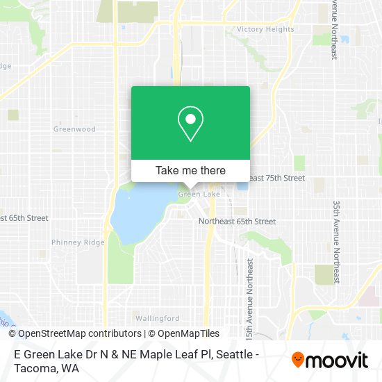 E Green Lake Dr N & NE Maple Leaf Pl map