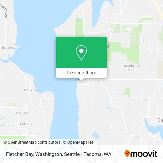 Fletcher Bay, Washington map