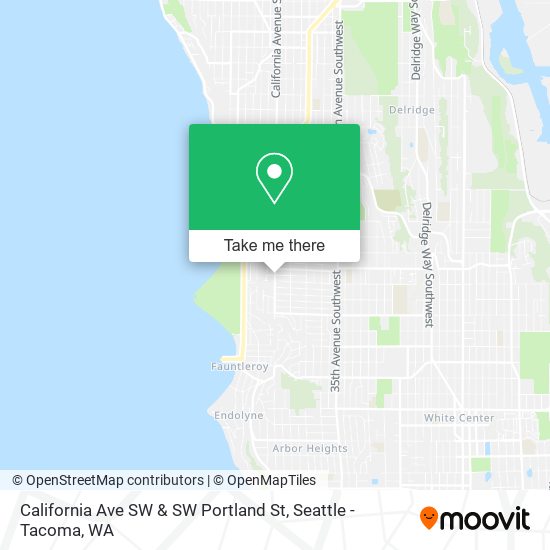 Mapa de California Ave SW & SW Portland St