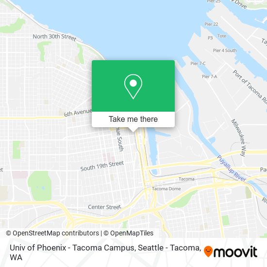 Mapa de Univ of Phoenix - Tacoma Campus