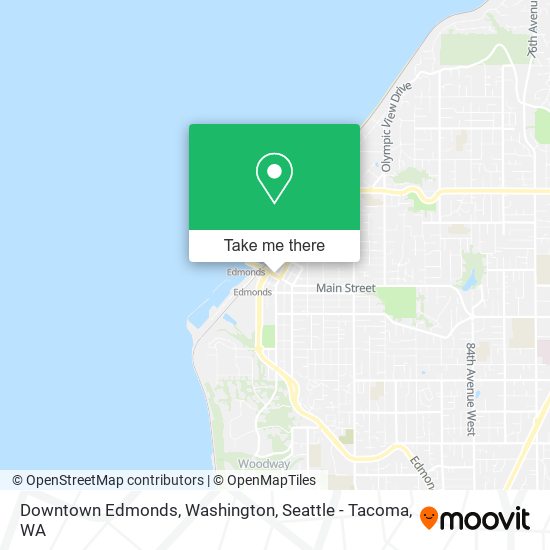 Downtown Edmonds, Washington map