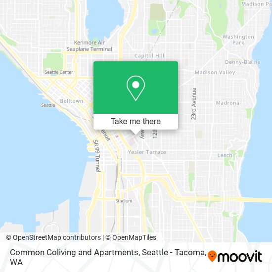 Common Coliving and Apartments map