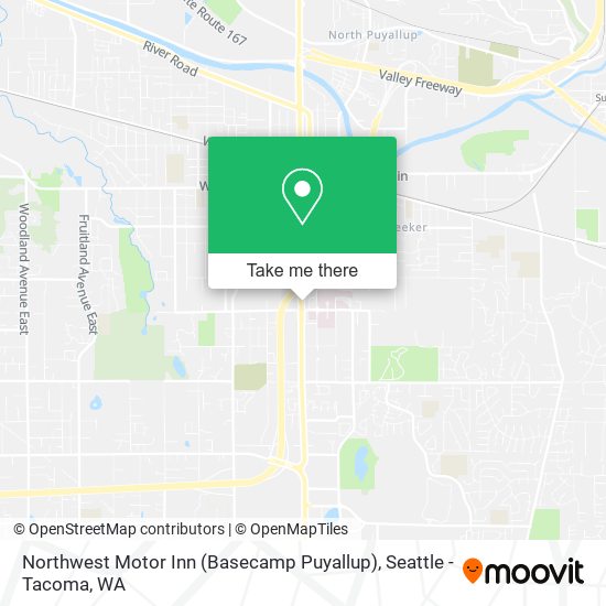 Mapa de Northwest Motor Inn (Basecamp Puyallup)