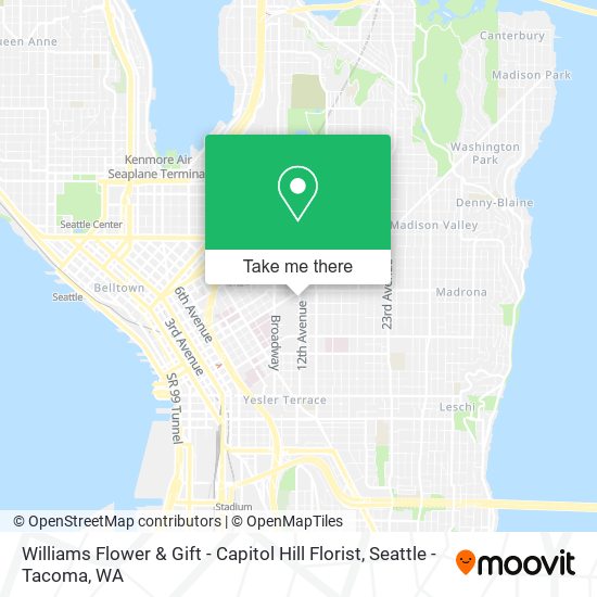 Mapa de Williams Flower & Gift - Capitol Hill Florist