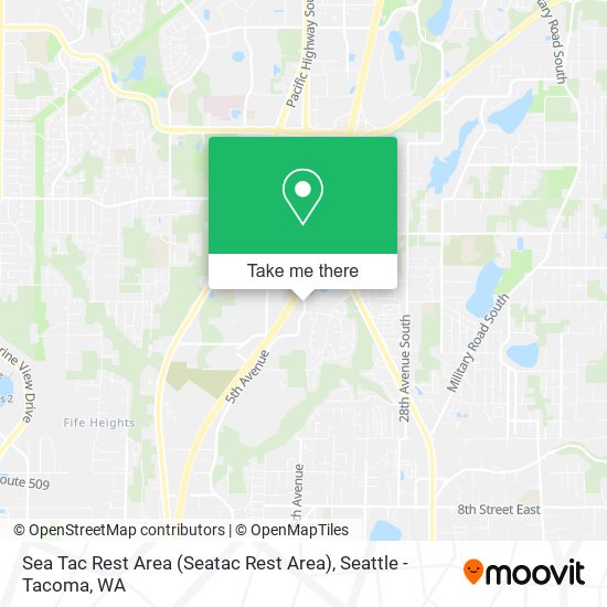 Mapa de Sea Tac Rest Area (Seatac Rest Area)