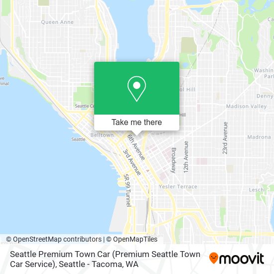 Mapa de Seattle Premium Town Car
