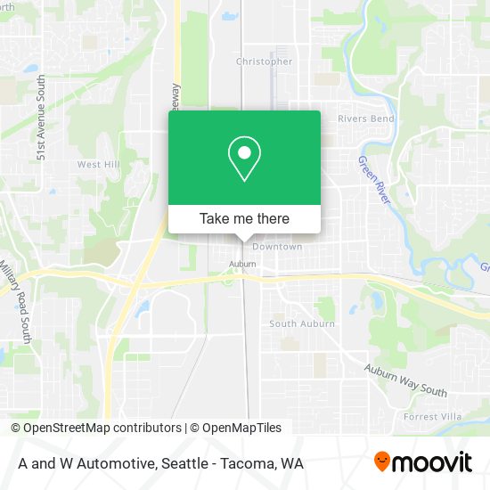 A and W Automotive map
