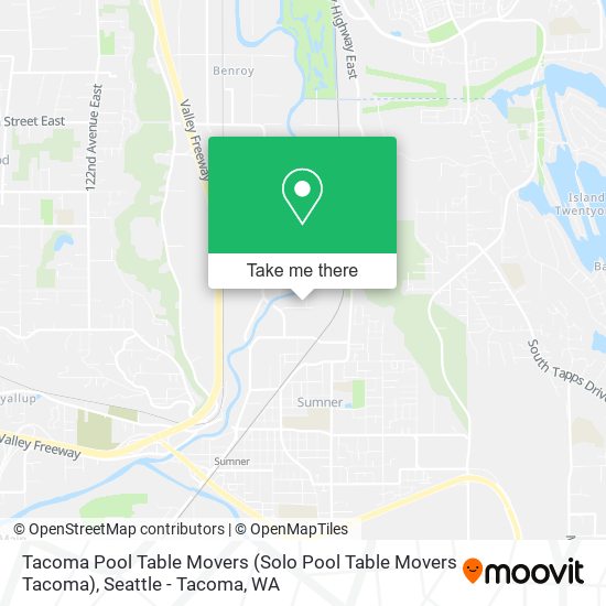 Mapa de Tacoma Pool Table Movers