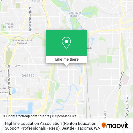 Mapa de Highline Education Association (Renton Education Support Professionals - Resp)