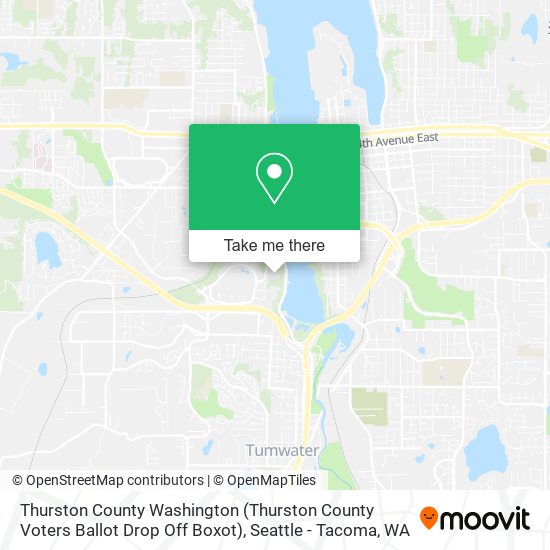 Mapa de Thurston County Washington (Thurston County Voters Ballot Drop Off Boxot)