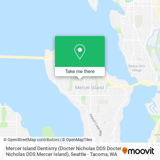 Mercer Island Dentistry (Docter Nicholas DDS Docter Nicholas DDS Mercer Island) map