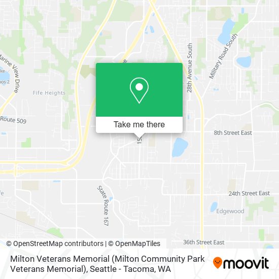 Mapa de Milton Veterans Memorial (Milton Community Park Veterans Memorial)