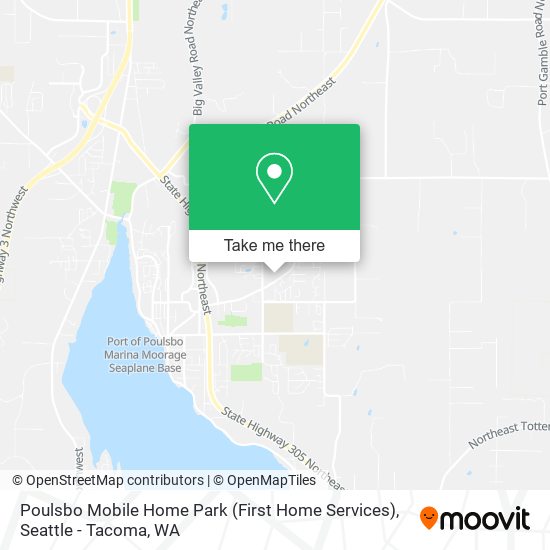 Mapa de Poulsbo Mobile Home Park (First Home Services)
