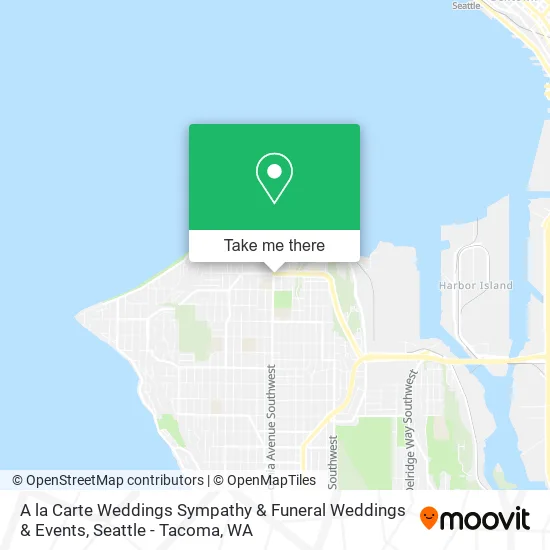 A la Carte Weddings Sympathy & Funeral Weddings & Events map