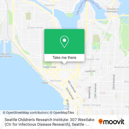 Mapa de Seattle Children's Research Institute: 307 Westlake (Ctr for Infectious Disease Research)