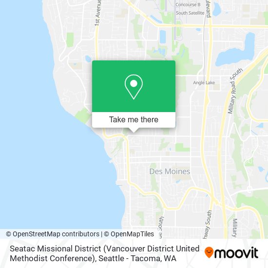 Mapa de Seatac Missional District (Vancouver District United Methodist Conference)