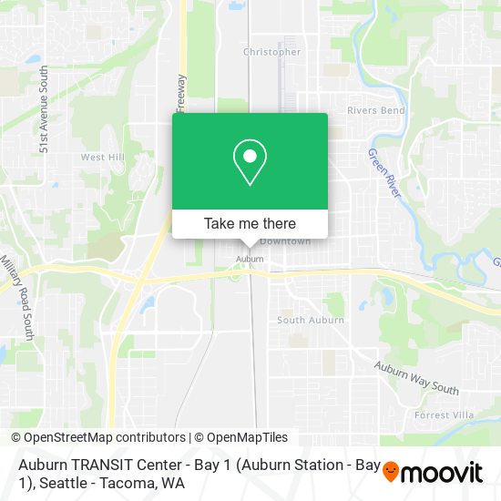 Mapa de Auburn TRANSIT Center - Bay 1 (Auburn Station - Bay 1)