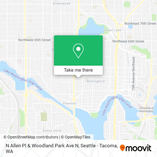 Mapa de N Allen Pl & Woodland Park Ave N