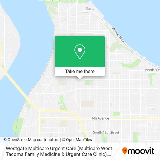 Mapa de Westgate Multicare Urgent Care (Multicare West Tacoma Family Medicine & Urgent Care Clinic)