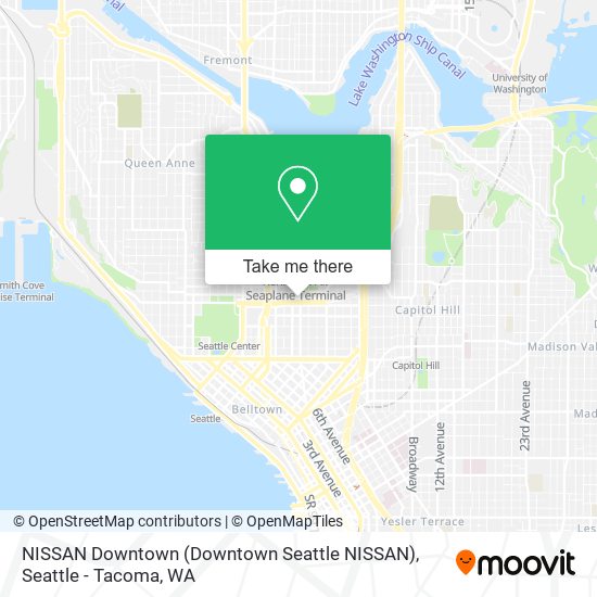 Mapa de NISSAN Downtown (Downtown Seattle NISSAN)