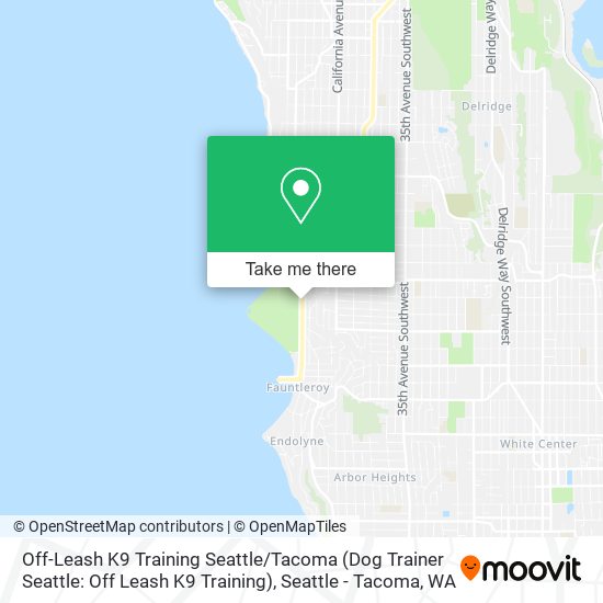 Mapa de Off-Leash K9 Training Seattle / Tacoma (Dog Trainer Seattle: Off Leash K9 Training)